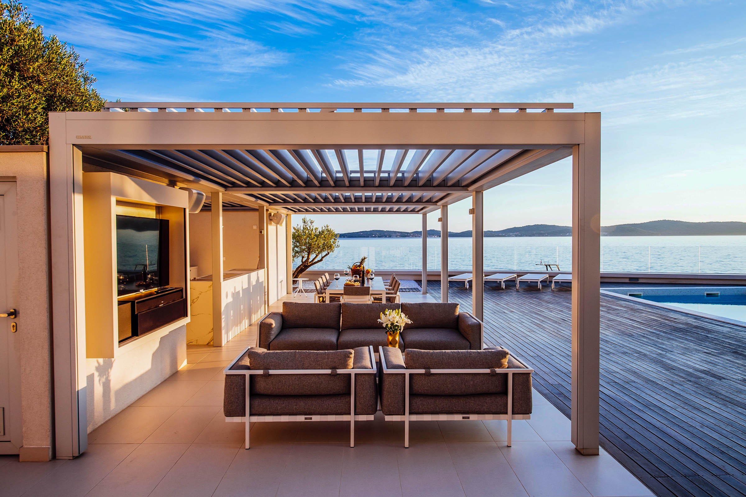 Outdoor lounge area